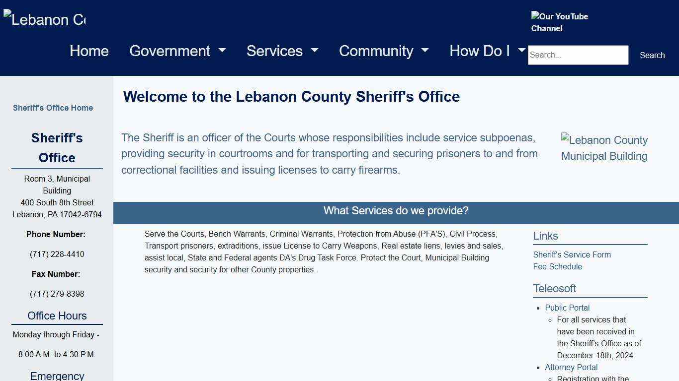 Lebanon County - Sheriff's Office